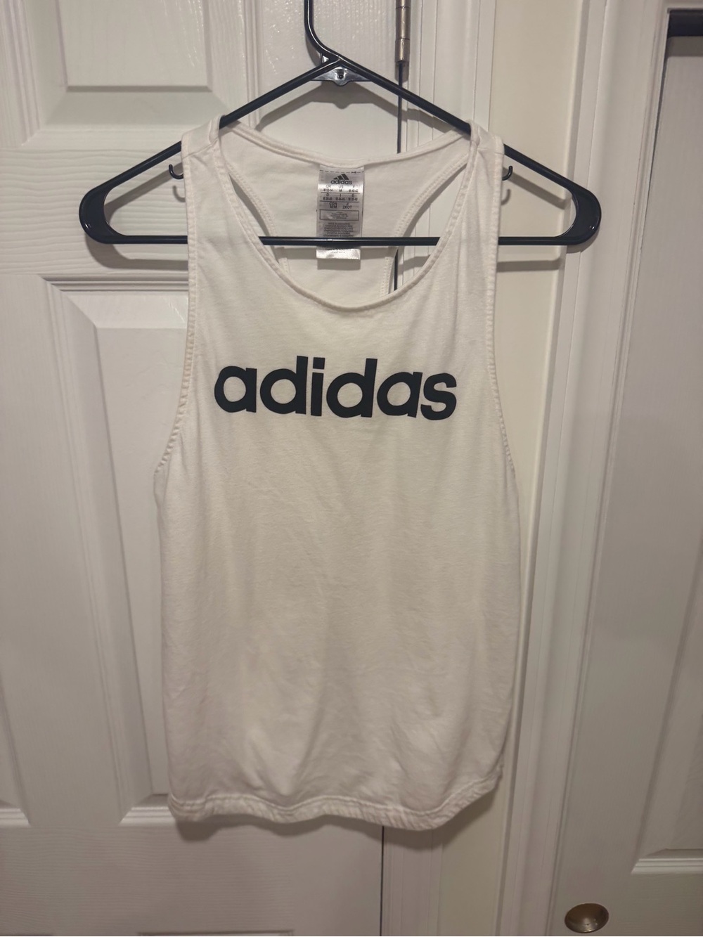NWOT Adidas Women’s White Logo Racerback Tank Top Size M